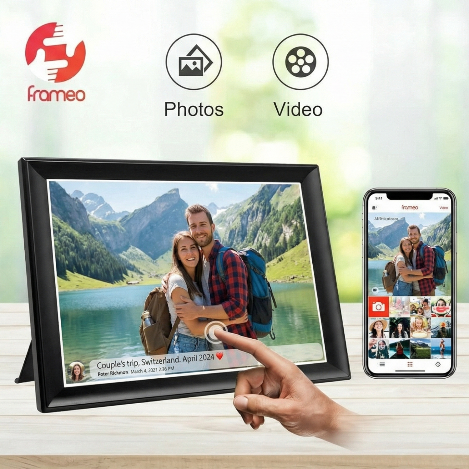 OurFrames™ WiFi Digital Photo and Video Frame